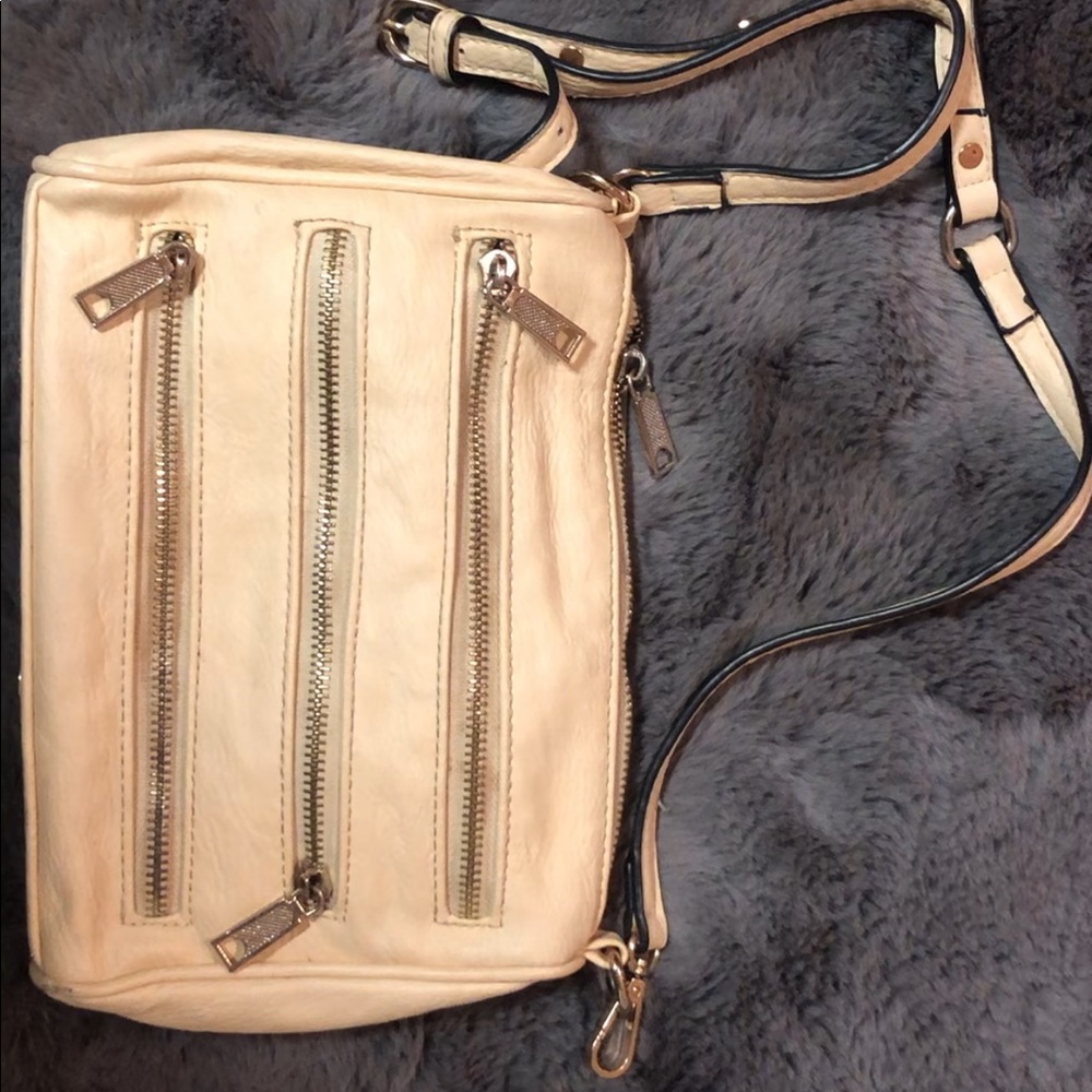 Cross body bag with gold accents